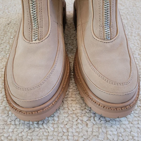Sam Edelman Leone Leather Lug Chunky Sole Chelsea Boots Size 8.5M Suede. - Picture 3 of 13